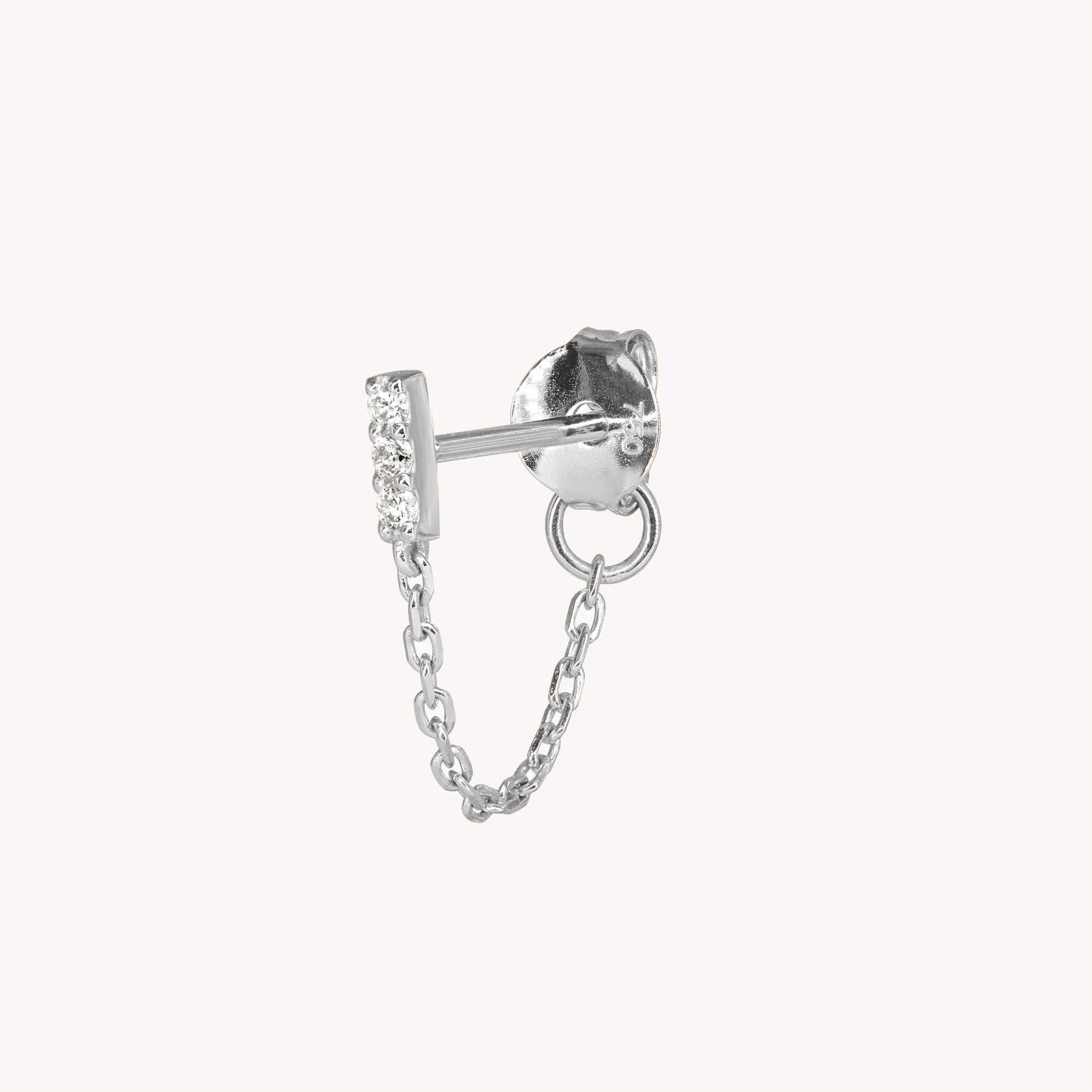Boucle d'oreille Chaîne Diamants Blancs Iris – Image 6