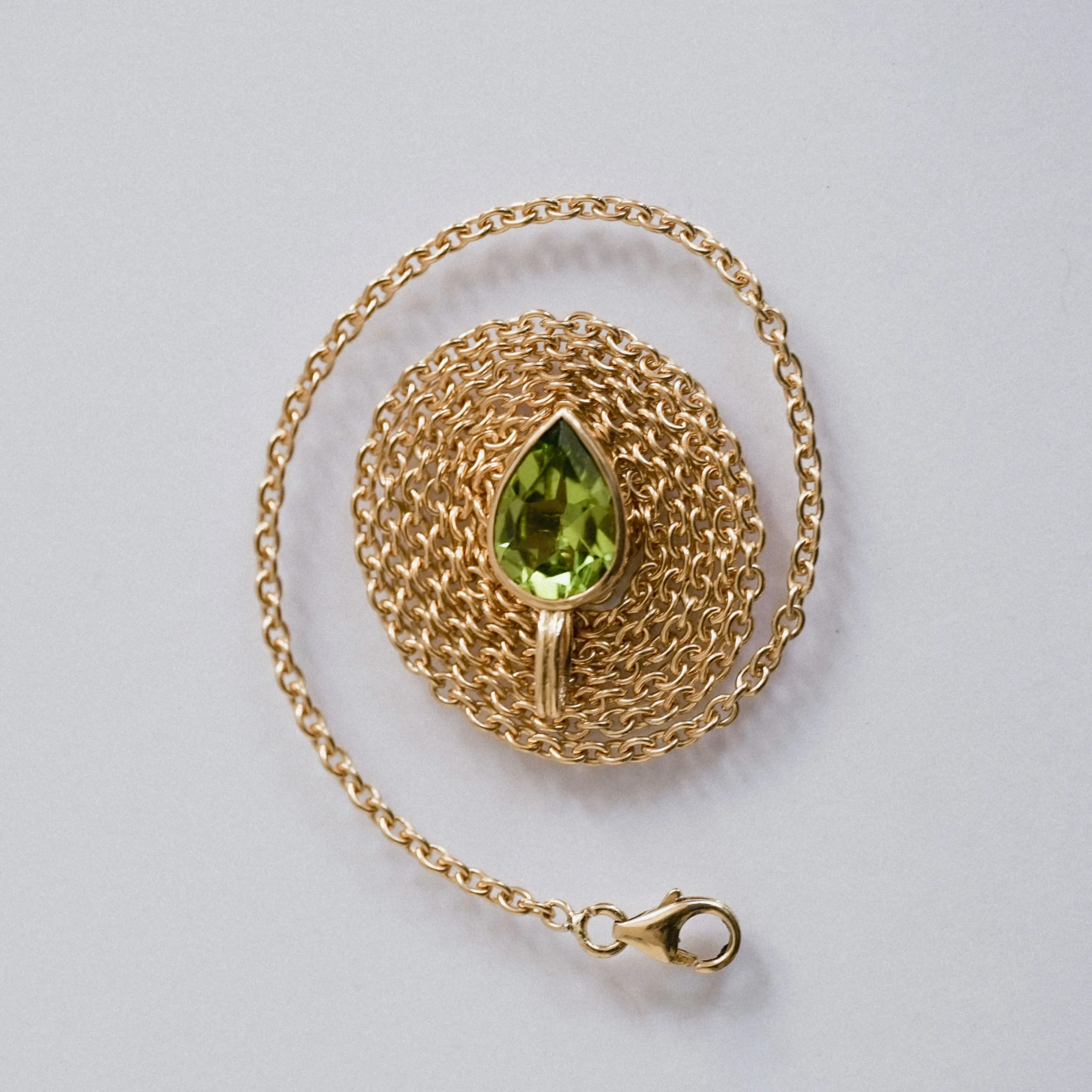 - Vendu - Pendentif Péridot Poire – Image 3
