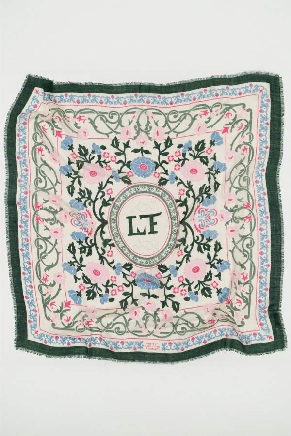Foulard Marie-Antoinette vert LS – Image 2