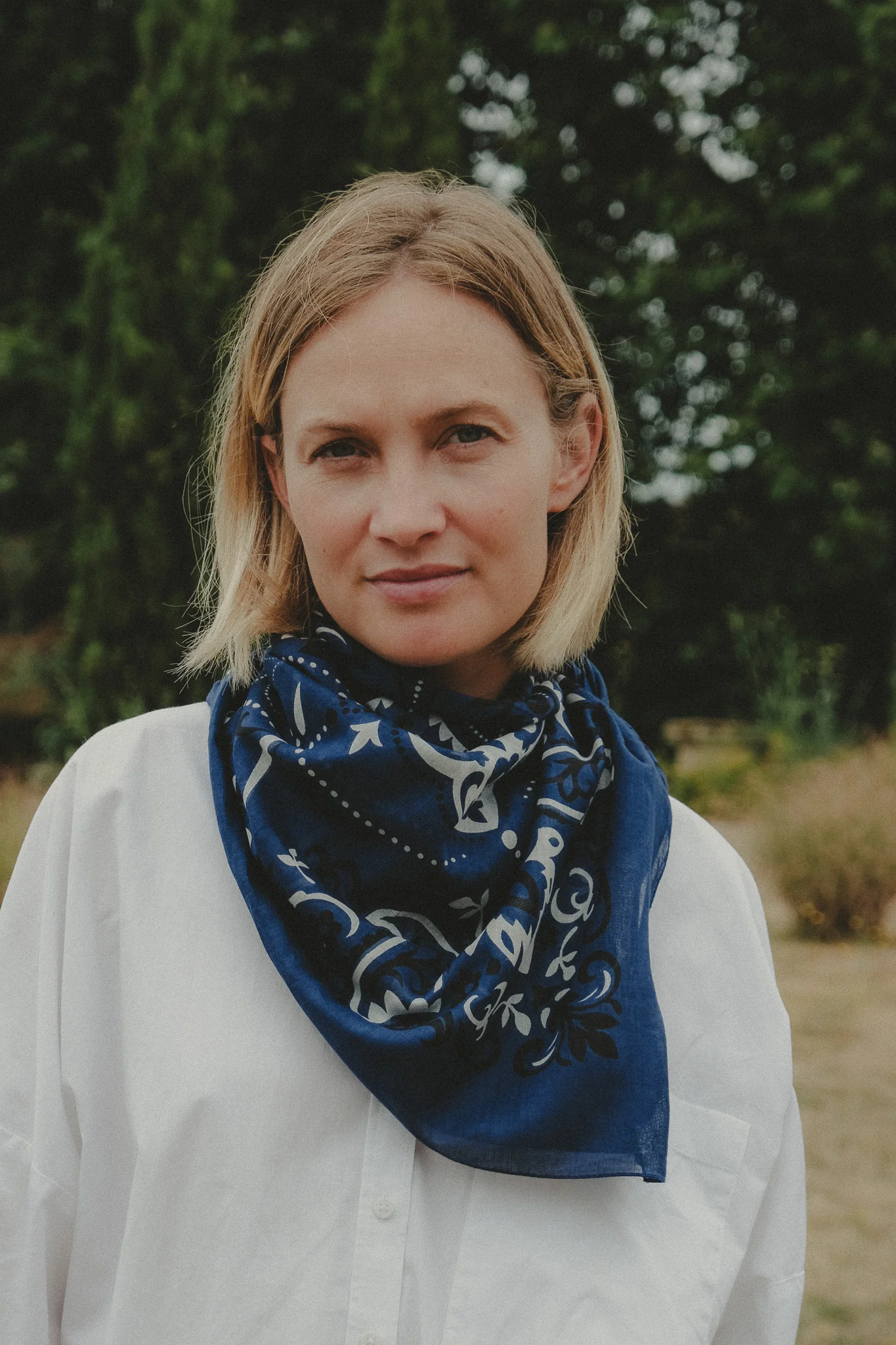Foulard bandana navy coton – Image 3